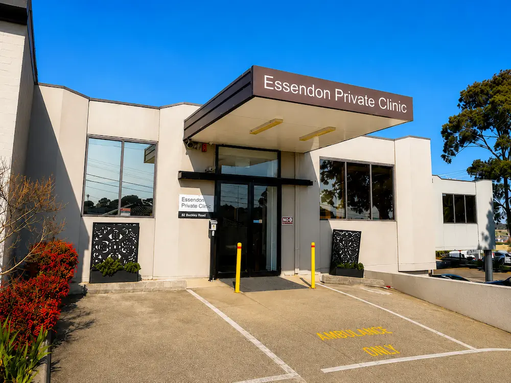 Essendon Private Clinic - private inpatient mental health care - exterior entrance in Essendon West